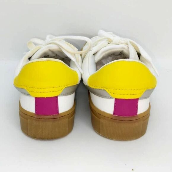 Universal Thread Women's White & Yellow Casual Designer Sneakers - sz. 7 - Picture 4 of 6